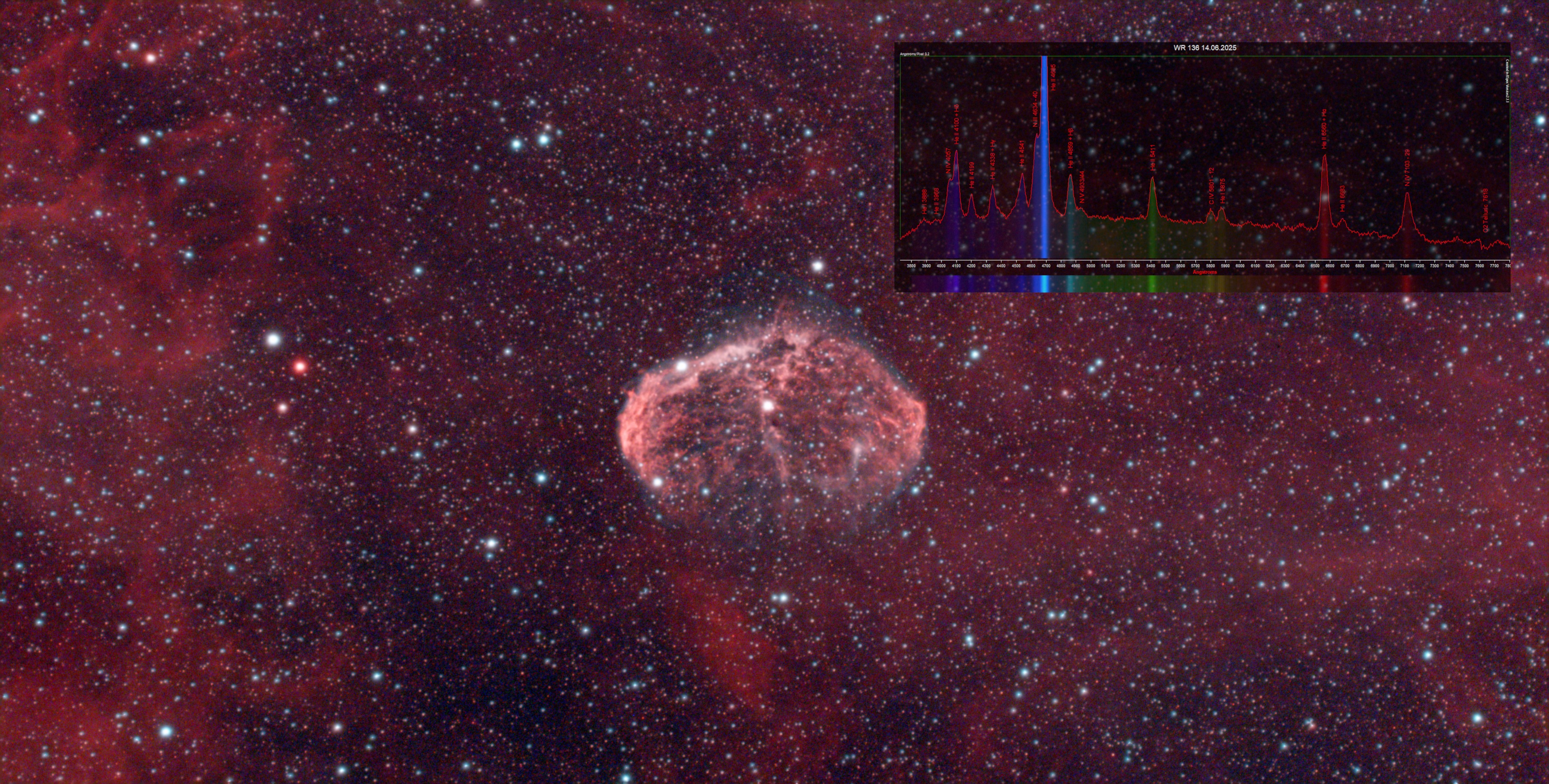NGC 6888 – Der Sichelnebel im Sternbild Schwan