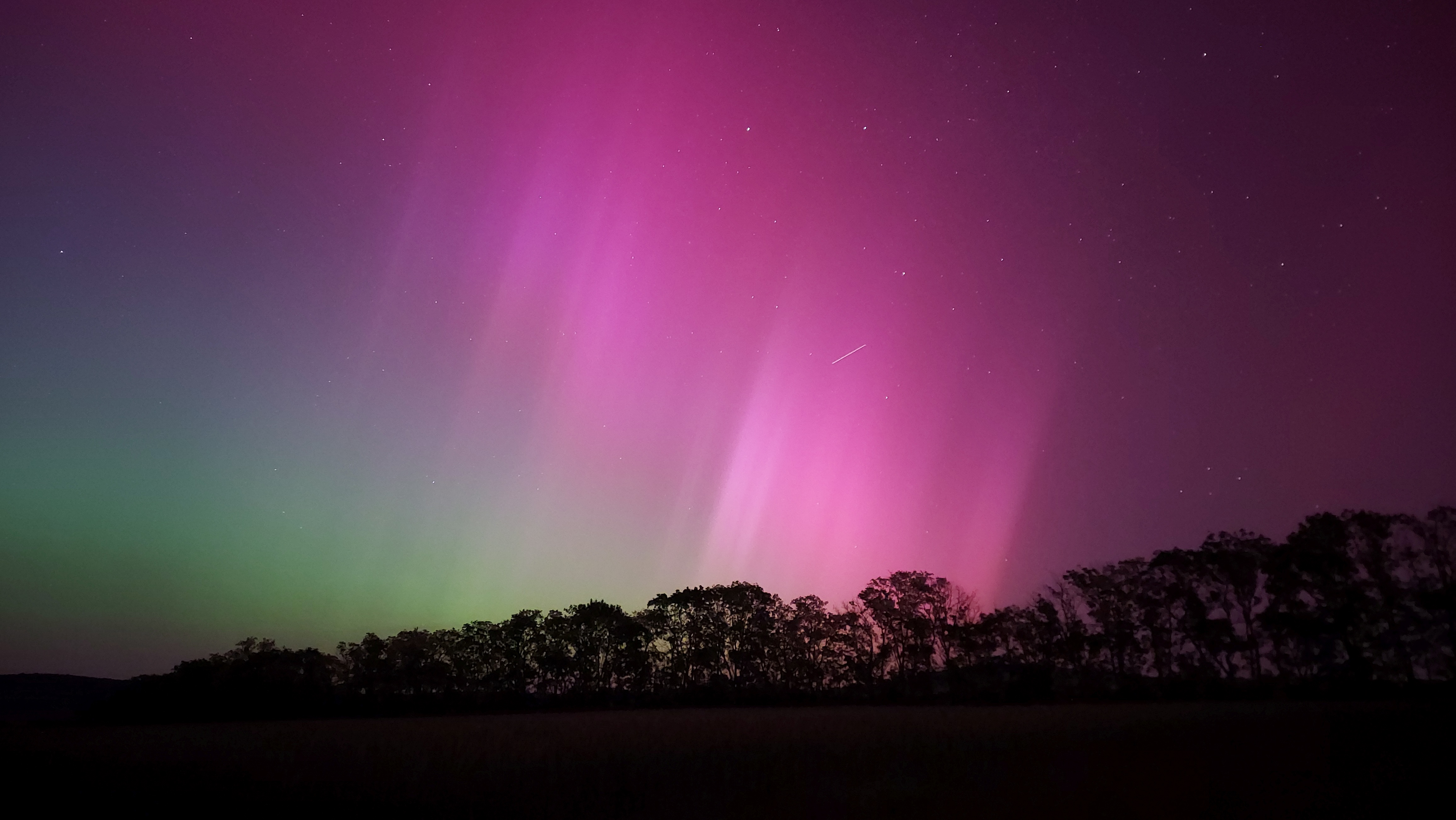 Polarlichter über Stockerau – Die Nacht vom 10. auf den 11. Mai 202